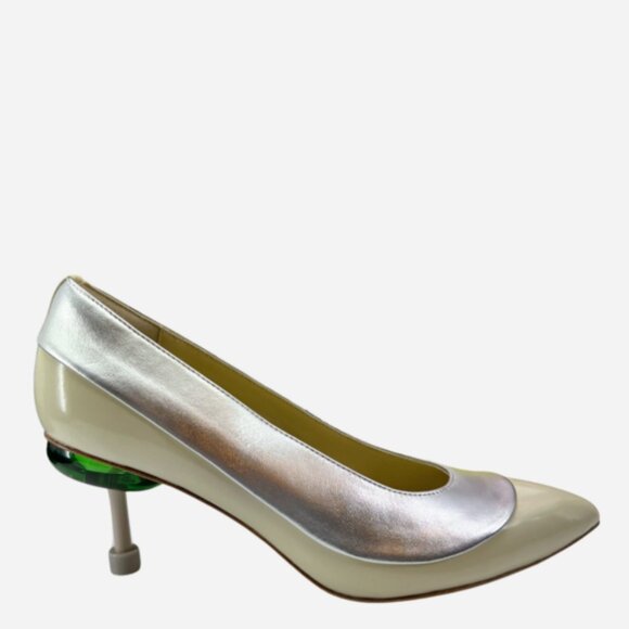 NEW 4CCCCEES Leather Osha Toddy Pumps Ivory 253 - Picture 1 of 5